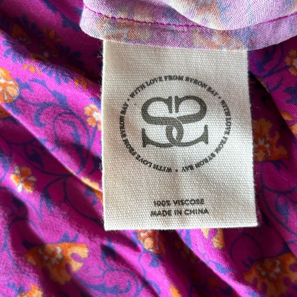 Spell & The Gypsy Madame Peacock Sweetheart Mini Dress | Boysenberry | Size Smal - Picture 16 of 16